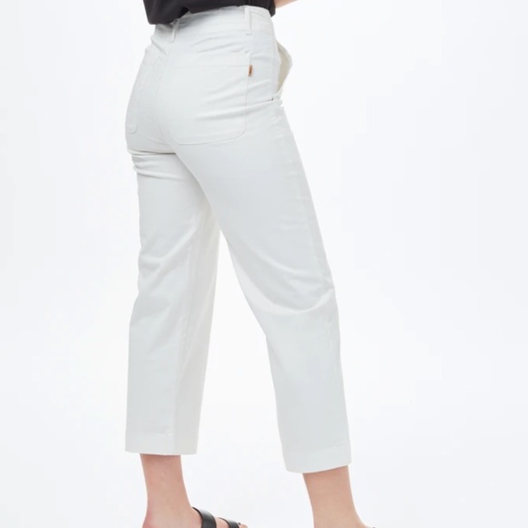 NWT TENTREE Twill Cropped Wide Leg Pant - Picture 2 of 8